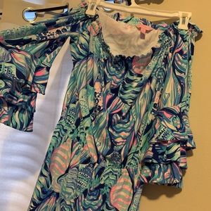 Lilly Pulitzer Calla off the Shoulder Romper